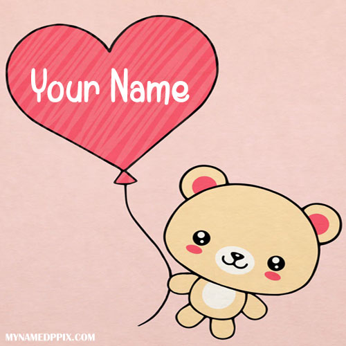 Beautiful Teddy Heart In Name Pictures