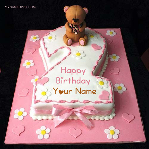 Create Name On Birthday Wishes 2nd Age Teddy Cake Pics_500X500