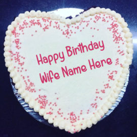HBD Cake With Wife Name Print Best Profile Pictures