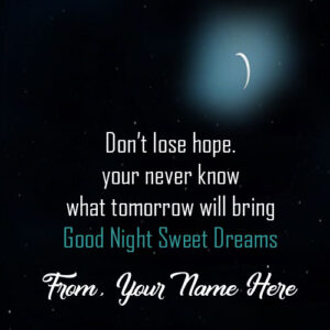 Specially Name Wishes Good Night Greeting Card Photo