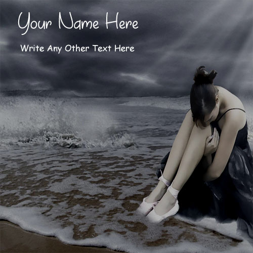 Write Name On Alone Sad Girl Pictures