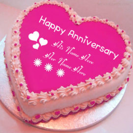 Write Name On Anniversary Wishes Cake Pictures