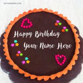 Write Name On Birthday Chocolate Cake Wishes Pics