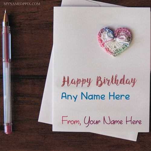Write Name On Birthday Wish Card Pictures