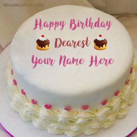 Write Name On Dear Birthday Wishes Cake Pictures