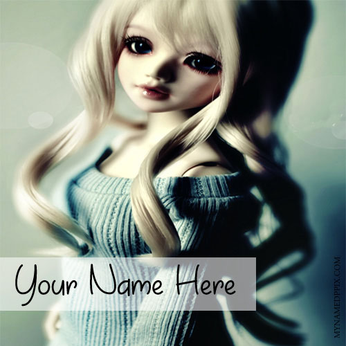 Write Name On Gorgeous Doll Beautiful Hair Profile Pics