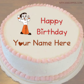 Write Name On Kids Birthday Wishes Chhota Bheem Cake