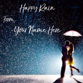 Write Name On Monsoon Seasons Wishes Love Couple