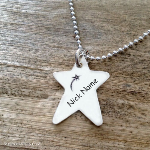 Beautiful Star Necklace With Name Image