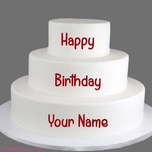 Happy Birthday Layer Cake With Name Profile