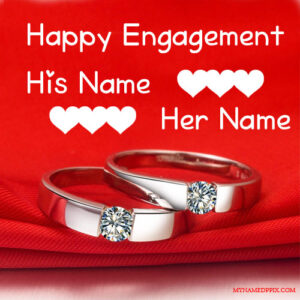 Happy Engagement Wishes Love Card With Name