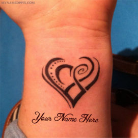 Heart Tattoo In Hand With Name Set DP