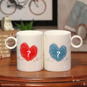 His And Her Name First Letter On Coffee Cup