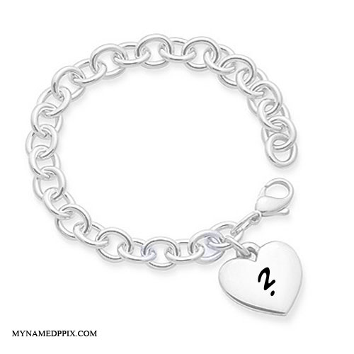 Love Bracelet Pendant With Name First Letter