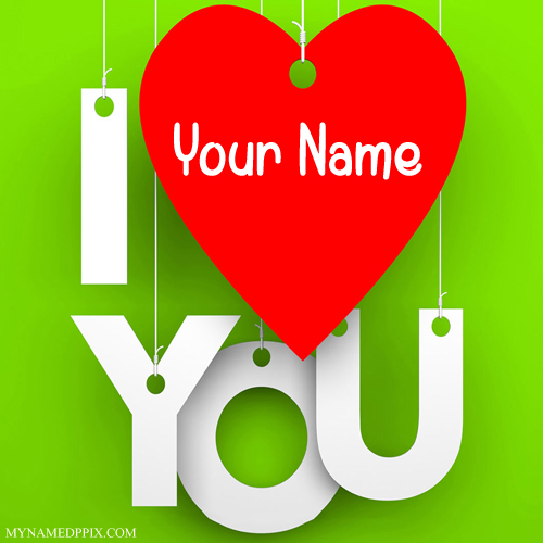 Print His or Her Name Love U Profile Image