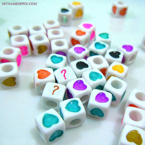 Write Couple Name First Letter On Heart Dice