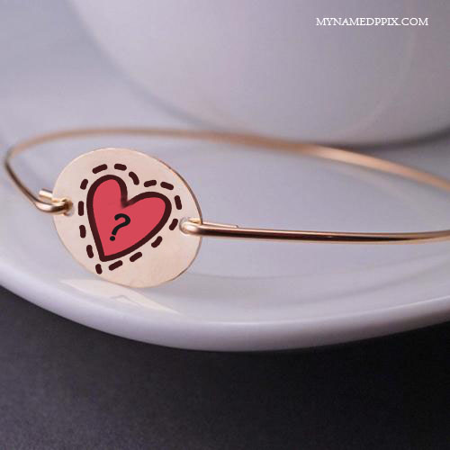 Write Name Letter On Love Ring Image