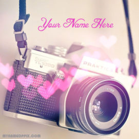 Write Name On Cute Selfie Camera Image