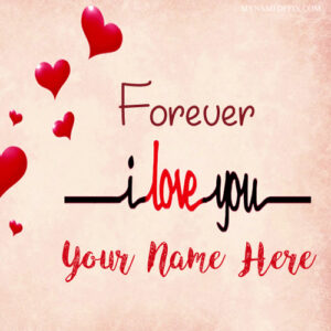Write Name On Forever Love U Profile Photo