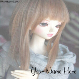 Write Name On Gorgeous Hair Look Doll Image