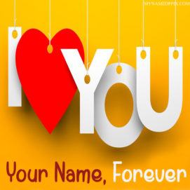 Write Name On Love U Forever Image