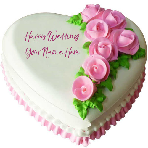 Beautiful Cake Wedding Wishes Name Writing Pictures