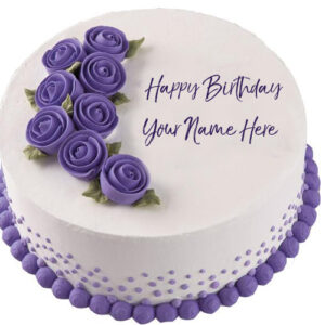 Birthday Wishes Flowers Cake Name Printed Pictures