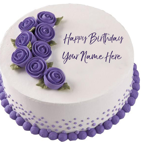Birthday Wishes Flowers Cake Name Printed Pictures_500X500