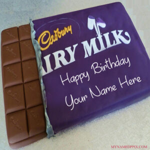 Dairy Milk Chocolate Birthday Cake Friend Name Wishes Pics