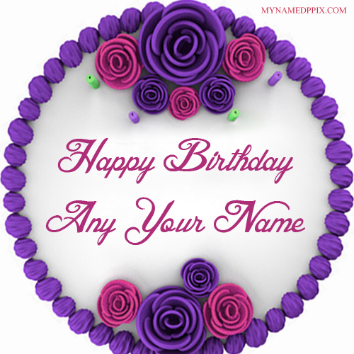 Flowers Design Birthday Cake Wishes Profile Set Pictures