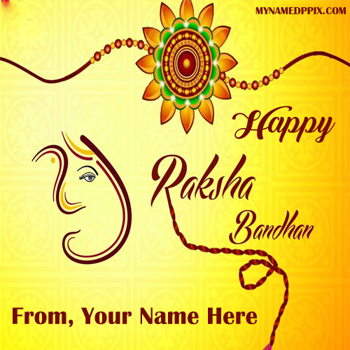 Happy Raksha Bandhan Name Wishes Image Edit Online
