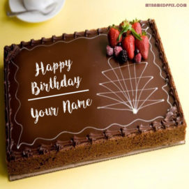 Name Wishes Chocolate Birthday Cake Pictures Edit Online