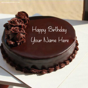 Online Write Name Chocolate Rose Birthday Cake Pics