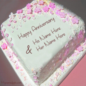 Write Couple Name On Wedding Anniversary Cake