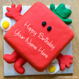 Write Kids Name Cute Strawberry Birthday Cake Pix