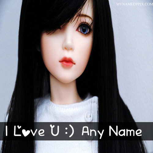 Write Name Love U Cute Doll FB Profile Set Image