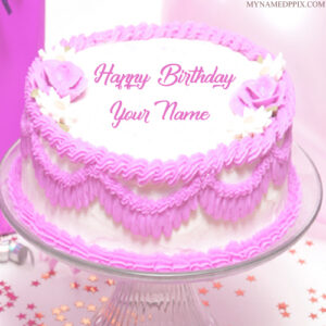 Write Sister Name Birthday Wishes Beautiful Rose Cake Pics