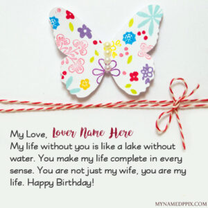 Write Wife Name Birthday Greeting Wish Card Pictures