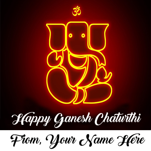 2023 Happy Ganesh Chaturthi Wishes Name Greeting Cards