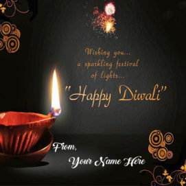 Beautiful Greeting Card Diwali Wishes Name Write Online