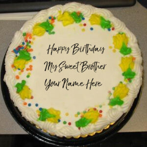 Brother Name Wishes Sweet Birthday Cake Profile Pictures