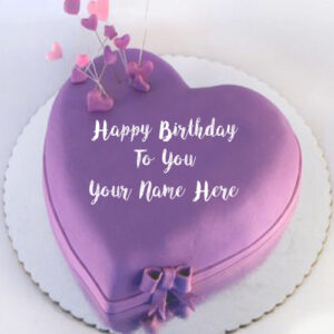 Custom Name Writing Heart Look Birthday Cake Wishes Pictures
