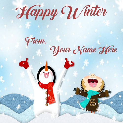 Print Name Amazing Happy Winter Wishes Image Send Whatsapp