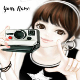 Smiley Camera Drawing Girl Name Profile Set Pictures