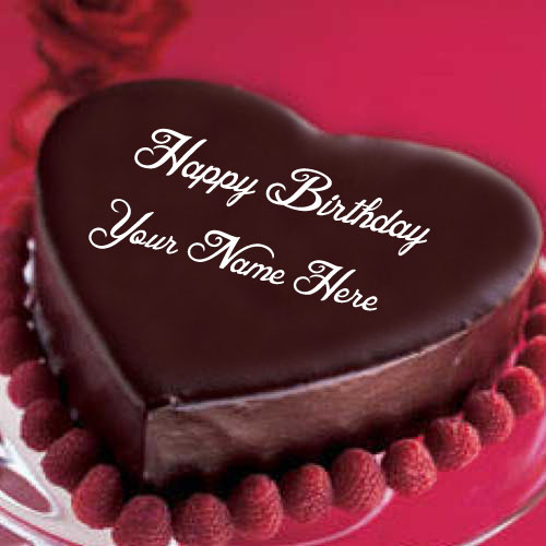 Write Name Happy Birthday Chocolate Cake Wishes Pictures