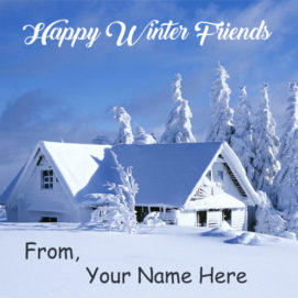 Write Name Happy Winter Wishes Cool Pictures Online