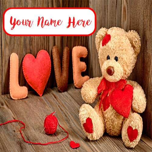 Write Name Love Cute Teddy Profile Set Pictures Download