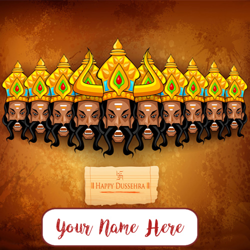 2023 Latest Dussehra Name Wish Card Editing Photo