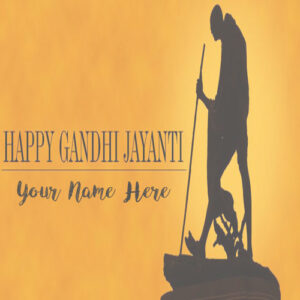 2nd October Gandhi Jayanti Name Wishes Image Free Edit