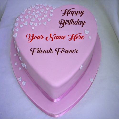 Birthday Heart Cake Friend Name Wishes Pictures_500X500
